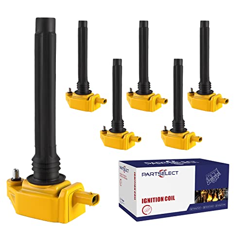 Partselect 6PCS Ignition Coil Pack UF648 C1791 5C1848 Replacement for Jeep Grand Cherokee Wrangler Dodge Avenge Challenger Charger Durango RAM 1500 Chrysler Town & Country VW Routan 3.6L V6 2011-2016