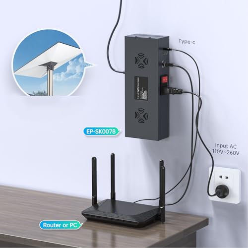 Gigabit Ethernet Poe Injector, Salida 180W, Puertos USB A y Tipo C, Compatible con Sistemas Gen 3, Protección ESD, para Integración sin Interrupciones miniatura 4