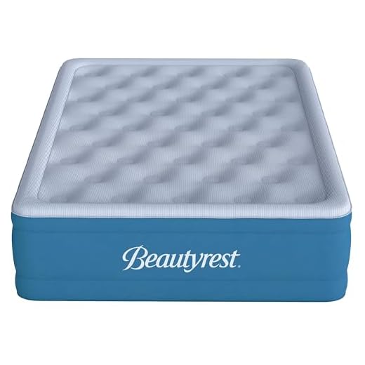 Beautyrest Comfort Plus Air Bed Mattress with Built-in Pump and Plush Cooling Topper, 17" Full