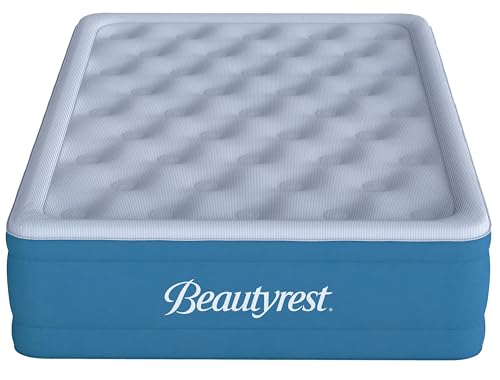 Beautyrest Comfort Plus, Full Size Air Mattress with Built-in Pump, Raised Inflatable Bed, Cooling...