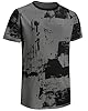 Furpazven Mens T Shirt UK Fashion Print Graphic Tshirt Hip Hop Casual T-Shirts Short Sleeve Tee Tops Shirts Grey 3XL #4