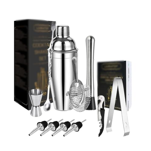 Set coctelera de acero inoxidable 12 piezas
