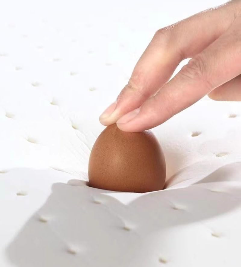 Materasso ipoallergenico in lattice naturale – raffreddamento 10 cm di spessore con supporto PC, dimensioni 100 x 190 cm, perfetto per chi soffre di allergie e sonno confortevole