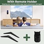TV Stand Legs Only for TCL Roku Smart TVs - Legs for TCL Roku TV 28in 32in 40in 43in 49in 50in 55in 60in 65in 32S305 40S305 43S425 43S431 50S431 50S435 55S455 65S435 with Screws and Remote Holder