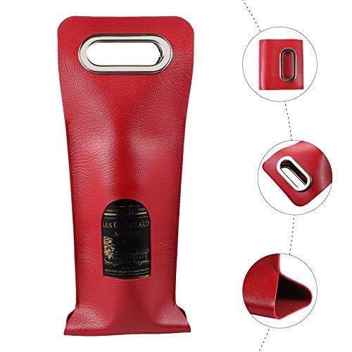 Cabilock Bolsa de presente para vinho Portátil, bolsa de couro, bolsa de mercadoria, bolsa de transp