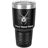 LaserGram 30oz Vacuum Insulated Tumbler Mug, Black Widow Spider, Personalized Engraving Included (Black)