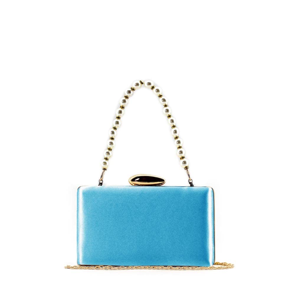 MODELISA - Bolso Clutch De Fiesta Cadena De Hombro Efecto Perla Boda Noche Evento Novia Mujer