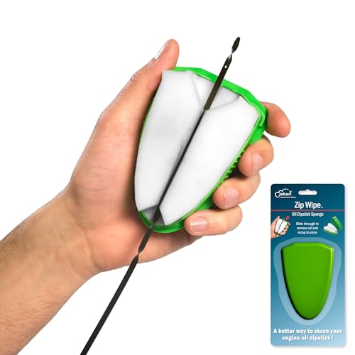 Jokari Zip Wipe - Dipstick Cleaner, Engine Oil Cleaner, Reusable Oil Wipe, Absorbent Foam Cleaner, Hook and Loop Cleaner