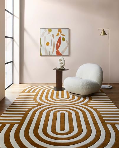 Image of Soft Woolen Modern Collection Tufted Carpet for Living Room Bedroom and Hall Size 5 x 7 Feet Color Multi