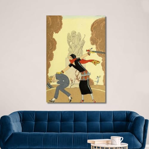 Tableau imprimé sur toile grand format George Barbier gbb46 130x90 - 5