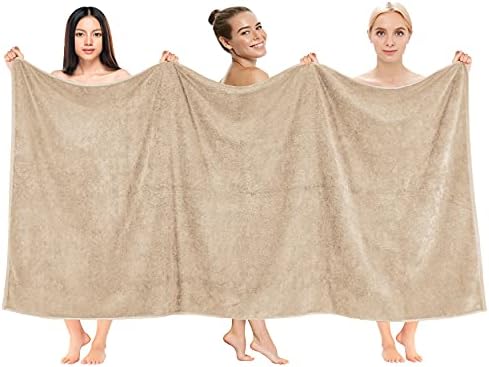 Cotton Paradise Oversized Bath Sheet, 100% Cotton 40x80 Clearance Bath Towel Sheet, Jumbo Large Bath Towel for Bathroom, Sand Taupe Bath Sheet