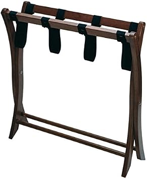 Ergode Wood Scarlett Luggage Rack - Stylish, Practical, Solid Wood walnut