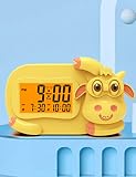 PERPURITY Digital Alarm Clock for Kids Sleep Trainer Time Aid Dual Alarms Nightlight Daylight Rise C