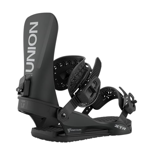 Union STR Men\'s Snowboard Bindings, Black, Medium
