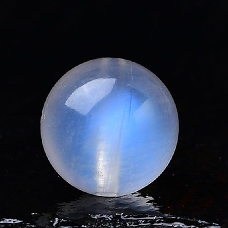 Lot de 5 Perles Rondes en Pierre de Lune Naturelle de 6 à 12 mm, Perles d'espacement en Cristal de Labradorite pour la Fabrication de Bracelets, Colliers et Bijoux Faits Main