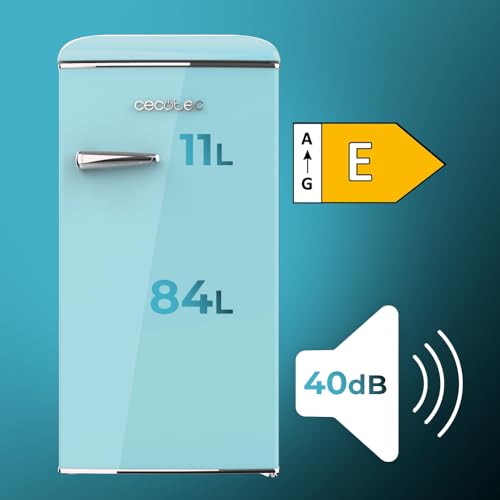 Miniatura 8 de Cecotec Mini Nevera Retro 1 Puerta Bolero Coolmarket Tt Origin 95 Blue E. Mini Frigorífico Retro Azul, 89,3cm De Alto Y 48,7cm De Ancho, 95l De Capacidad, Bajo Consumo
