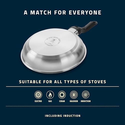 HENCKELS by ZWILLING Stream patelnia 24 cm z nieprzywierającą powłoką ceramiczną, nadaje się do płyt indukcyjnych