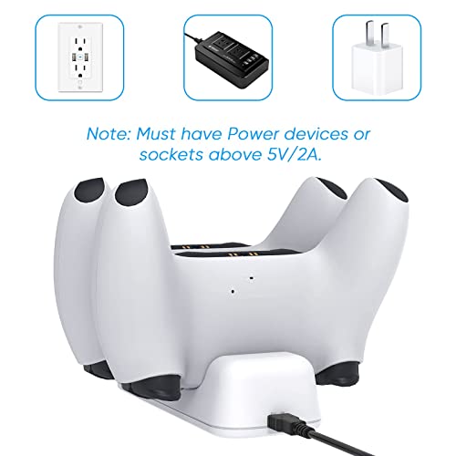 Carregador para controlador DualSense PS5 – Estação de carregamento Auarte para controles sem fio PS
