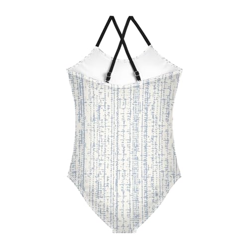 Monochrome Stripes Girl's Swimsuit 1 Piecing Toddler Bathing Suit Girl Swim Suit for Girls Beach2