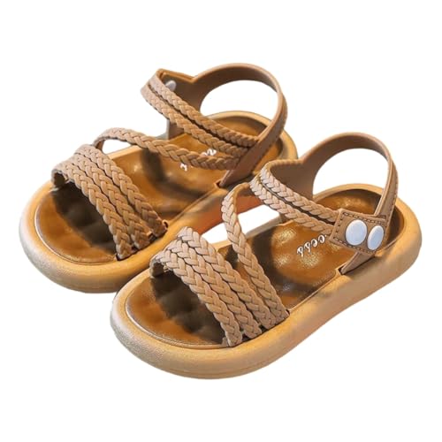 Little Girls Open Toe Princess Flat Sandals Summer Beach Dress Shoes for Toddler/Little Kid