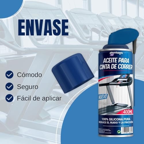 Plantawa Spray Lubricante para Cintas de Correr 400ml | Lubricante Silicona Cinta Correr. Ideal para Gimnasios, Cintas Domésticas. Aplicación Precisa. Apto para todas las cintas de correr. - imagen 5
