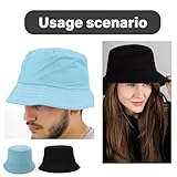 3 pcs Bucket Hats,Mens Sun Hat,Summer Womens Fisherman Protection,Caps Sunhats Heads,Unisex Ladies Man Double-Sided Fisherman's,Outdoor Protect Golf Mountaineering Fishing Cap,for Adult Boys Women - Image 7