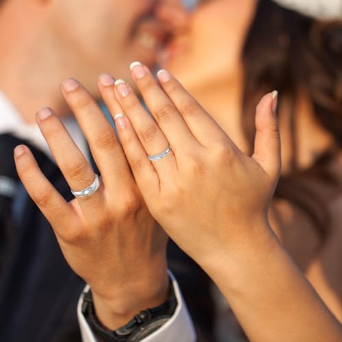 Promise Rings for Couples Engagement Wedding Band Mobius Sterling Silver Matching Couple Ring Jewelry2