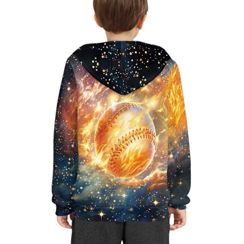 Image of WELLFLYHOM Boys Hooded Sweatshirts Hoodie Pullover Cool Graphic Crewneck Blouses Size 6-16