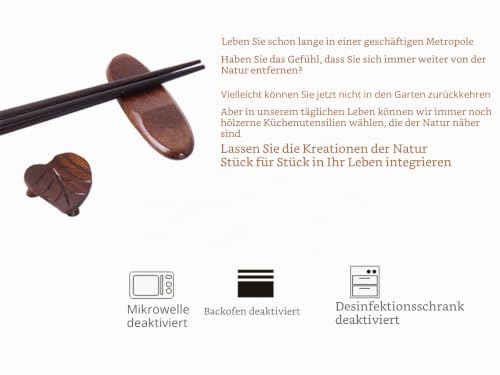 WANGCL Essstäbchenhalter aus Holz, japanischer Stil, Vintage-Stil, 5 Stück