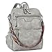 BOSTANTEN Backpack Purse for Women Fashion Designer Travel Backpack Leather Convertible Shoulder Bags Casual Daypack Grey