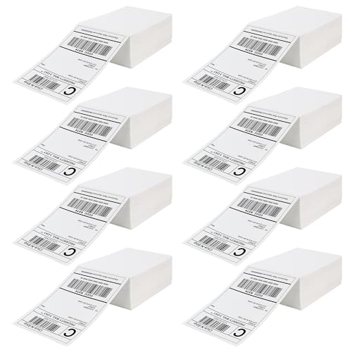 DGBDPACK Fanfold 4x6 Shipping Labels, 2400 labels/8 stacks