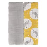 Featherhead™ 2 Pack Muslin Swaddle Blanket, Pre-Washed, Soft, Breathable, 100% Cotton Baby Neutral R