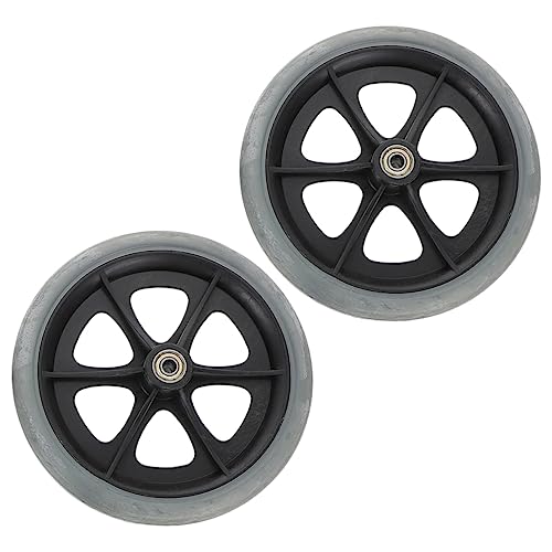 Mipcase 2Pcs Swivel Wheelchair Front Replacement Wheels Durable Wear Resistant Design for Easy Steering Compatible with Wheelchairs User Friendly High Strength Parts