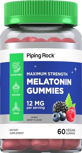 Piping Rock Melatonin Gummies 12mg | 60 Count