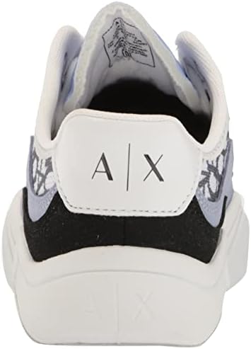 A | X ARMANI EXCHANGE Women's Cher Allover Logo Chunky Sneakers, Op. White + Light, 9 | Image 2
