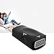 Hdmi Auf Klinke 3.5 Adapter, HD 1080P HDMI-Buchse auf VGA-Buchse Konverter Adapter Mit 3,5 mm Audio Klinkenkabel (Schwarz)