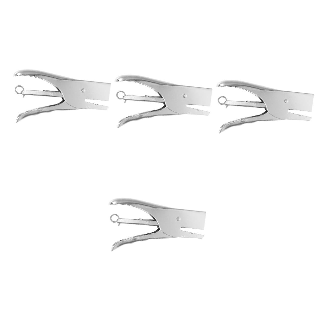 VILLCASE 4 Pezzi 20 Fogli cucitrice a pinza cucitrice d'argento da tavolo scolastica maniglia cartelline faldoni portadocumenti cartellina manuale