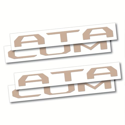 Image of (2 Sets) Prime Series UV Weatherproof Vinyl Decals for Glove Box Dashboard Letter Inserts Compatible fits Tacoma 2024-2026 (Gloss Light Quicksand)