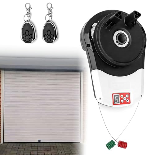 Abridor de puerta de garaje con control remoto, motor automático de puerta rodante para almacén, tienda, granero y granja, motor integrado para un fácil funcionamiento