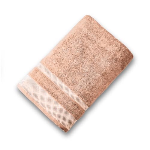 Image of Spaces 100% Cotton Towels for Bath | Towels for Bath Large Size | Bath Towel - Soft & Quick Dry | 600 GSM | 1 Piece Bath Towel for Men /Women | Hygro Collection | 75 cms x 150 cms - Light Brown