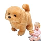 Interactive Fun Walking Dog: impliquez l'imagination de vos avec notre jouet de chien de rotation de grande taille qui répond avec des wags et des aboiements de queue lorsqu'ils sont nourris ou soignés. Au et à mesure qu'ils jouent, la réponse interactive favorise les compétences sociales et améliore le temps de jeu interactif. Batteries non incluses, nécessite 3 batteries AA
