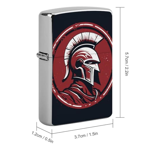 Funda protectora para encendedor rojo casco espartano miniatura 2