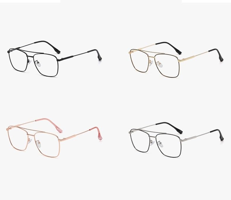 Lunettes de Lecture Anti-Fatigue oculaire, Anti-lumière Bleue, Tendance, en métal, Anti-éblouissement, Miroir Plat(C2,1.50)