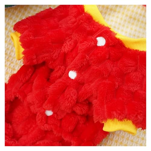 Ropa cálida para mascotas con forro peludo suave estilo abrigo grueso B 5