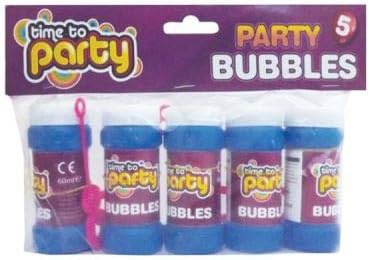 Dabmoo Perfect Magic Bubble 60 ml Moments 5 Mini Wands Neon Childrens Party Favour Birthday Bag Fillers Boys Girls Loot Toys Gifts Pots Tubs Maze