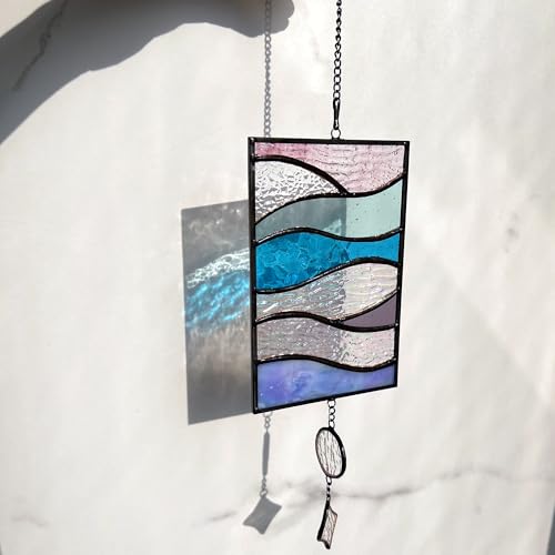 image for Stained Glass Window Hanging Handcrafted Suncatchers Gifts for Christm
