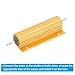 PATIKIL 100W 1.5 Ohm Aluminum Shell Resistor, 4 Pack Aluminum Housing Resistor Housed Case Wirewound Resistors Screw Tap Power Resistor 5% Tolerance, Golden
