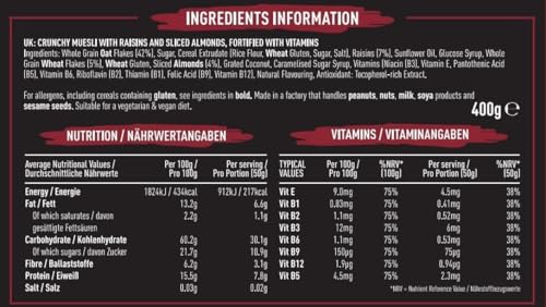 FUEL10K Raisin & Almond Protein Granola Breakfast Cereal, 400 g (Pack of 1) - Image 8
