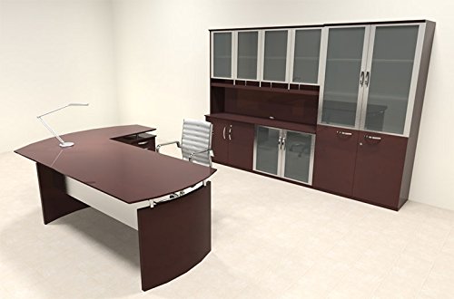 5pc Modern Contemporary L Shape Executive Office Desk Set RO-NAP-L15