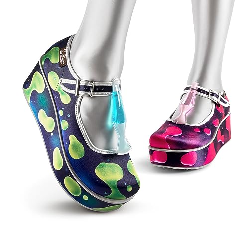Image of Hot Chocolate Design Chocolaticas Women's Mary Jane Ballet Wedge, Lava Lamp, 10 AU